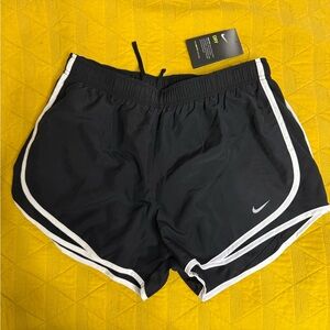 Nike Women's Black Shorts with White Trim